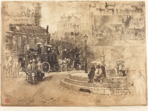 La Place Pigalle en 1878 - Felix Hilaire Buhot