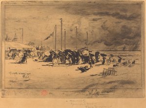 Un grain à Trouville - Felix Hilaire Buhot