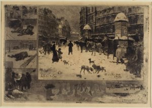 Hiver à Paris - Felix Hilaire Buhot