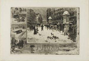 Hiver à Paris - Felix Hilaire Buhot