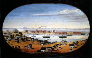 Chantier naval de la marine américaine, Mare Island, Californie, c.1857 - Felix Mathews