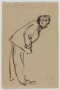 Portrait de Ludvig Brandstrup, penché en avant