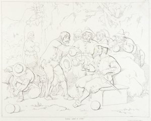 (Rip Van Winkle, illustration) Rip servant de l