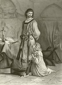 Roi Jean. Acte IV, Scène I (gravure) - Felix Octavius Carr Darley