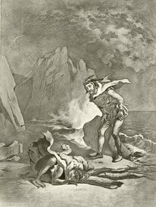 La Tempête. Acte II, Scène II - Felix Octavius Carr Darley
