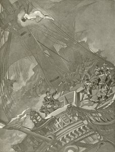 La Tempête. Acte I, Scène I (gravure) - Felix Octavius Carr Darley