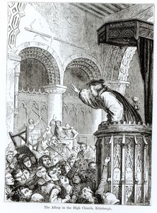 La bagarre dans la Haute Église, Édimbourg
