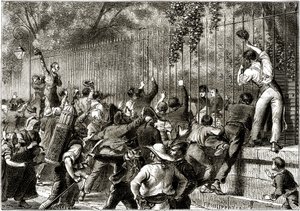 La foule à Paris acclame Napoléon Ier, accompagné de Lucien Bonaparte - Felix Philippoteaux
