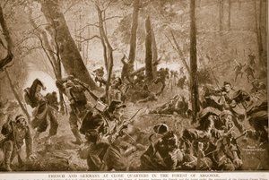 Français et Allemands au corps à corps dans la forêt d
