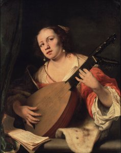 Une dame jouant du luth, 1654