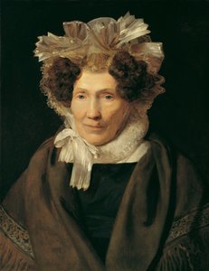 Vieille femme avec coiffe blanche