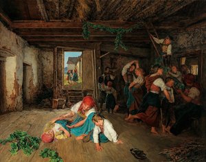 Préparation de la célébration de la récolte du vin, 1860 - Ferdinand Georg Waldmuller