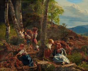 Ramasseur de bois dans la forêt viennoise