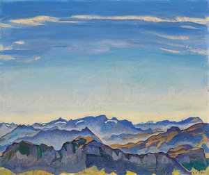 Les Alpes vaudoises depuis les Rochers de Naye - Ferdinand Hodler