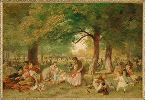 Nachmittag im Prater - Un après-midi au Prater ... (peinture sur toile)