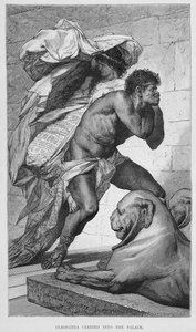 Cléopâtre portée au palais, 19ème siècle