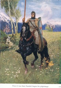 Ainsi Parsifal commença son pèlerinage, illustration de The Stories of Wagner
