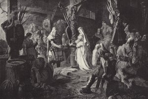 Frithjof dans la salle du roi Ring - Ferdinand Leeke