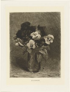 Violettes dans un vase (Fleurs)