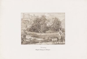 Mardi. Forteresse de montagne de Salzbourg vue du côté sud - Ferdinand Olivier