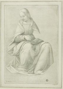 Étude pour une figure de femme assise - Ferdinand Piloty