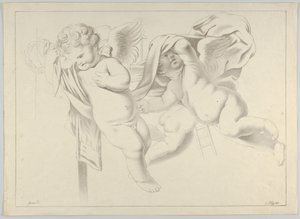 Étude de trois putti, vers 1800-1844 - Ferdinand Piloty