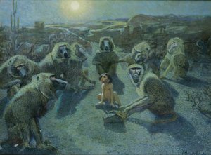 Mowgli capturé par des singes - Ferdinand Schebek