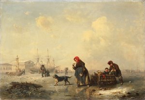 La Neva à Saint-Pétersbourg en hiver, 1844