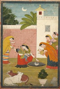 Krishna atteignant la lune