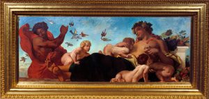 Agriculture Une mère allaitant ses enfants. Peinture par Eugène Delacroix - Ferdinand Victor Eugene Delacroix