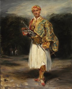 Comte Demetrius de Palatiano en costume Suliot - Ferdinand Victor Eugene Delacroix