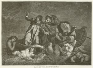 Dante et Virgile traversant le Styx - Ferdinand Victor Eugene Delacroix