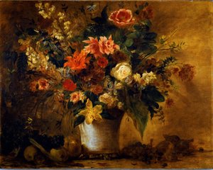 Fleurs et fruits - Ferdinand Victor Eugene Delacroix