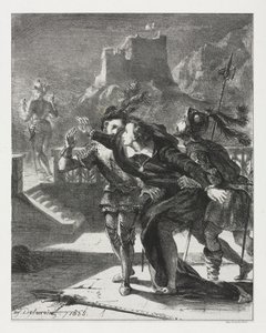 Hamlet : Hamlet se précipite pour suivre le fantôme de son père, 1835 - Ferdinand Victor Eugene Delacroix