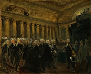 Mirabeau confronte le marquis de Dreux-Brézé Esquisse, 1831