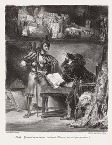 Méphistophélès apparaissant à Faust - Ferdinand Victor Eugene Delacroix