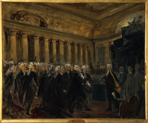 Révolution française, Assemblée constituante de 1789 : Honoré Gabriel Riqueti, comte de Mirabeau devant monsieur de Henri Evrard, marquis de Dreux Brézé