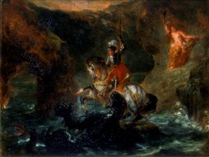 Saint Georges combattant le dragon ou Persée délivrant Andromède, 1847 - Ferdinand Victor Eugene Delacroix