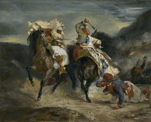 Le Combat du Giaour et Hassan, 1826 - Ferdinand Victor Eugene Delacroix