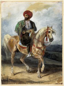 Le cavalier turc, vers 1834 (gouache et aquarelle sur papier)