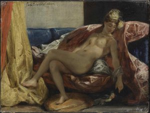 Femme avec un perroquet, entre 1826 et 1828
