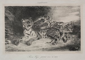 Jeune tigre jouant avec sa mère, 1831 - Ferdinand Victor Eugene Delacroix