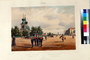 La vieille cathédrale de la Trinité à Saint-Pétersbourg - Ferdinand Victor Perrot