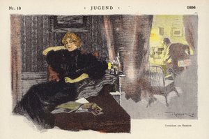 Femme à la maison le soir