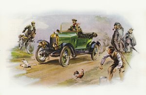 Morris Oxford 10cv (lithographie couleur)