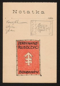 Exlibris Ferdynanda Ruszczyca - Entwurf - Ferdynand Ruszczyc