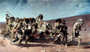 Caïn, détail. Illustration du roman de Victor Hugo « La Légende des siècles ». Peinture de Fernand Cormon (1845-1924) - Fernand Cormon