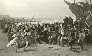 Les vainqueurs de Salamine (gravure)
