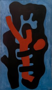 Elemente auf blauem Grund von Fernand Leger