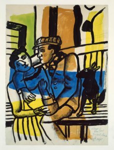 Couple avec chien - Fernand Leger